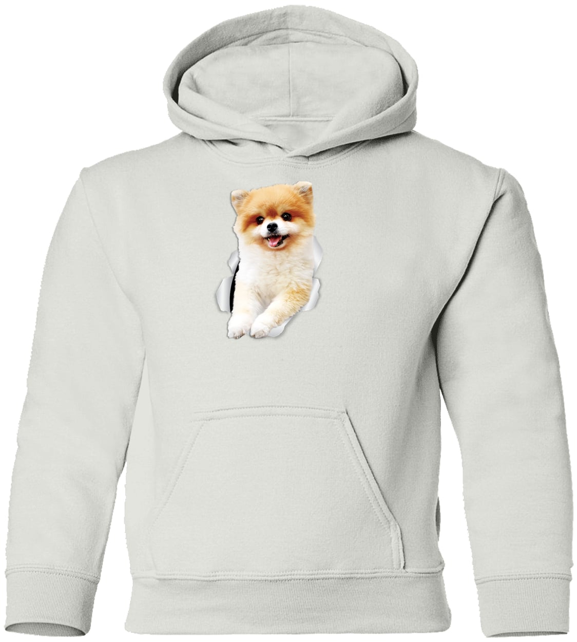 G185B Gildan Youth Pullover Hoodie - White