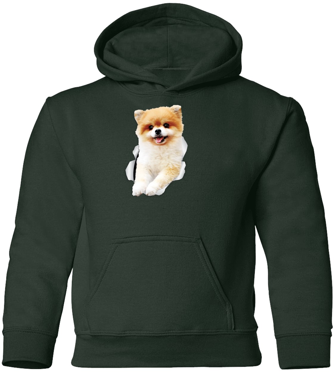 G185B Gildan Youth Pullover Hoodie - Forest Green
