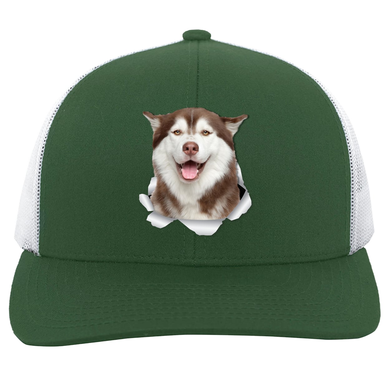 104C Trucker Snap Back - Dark Green/White
