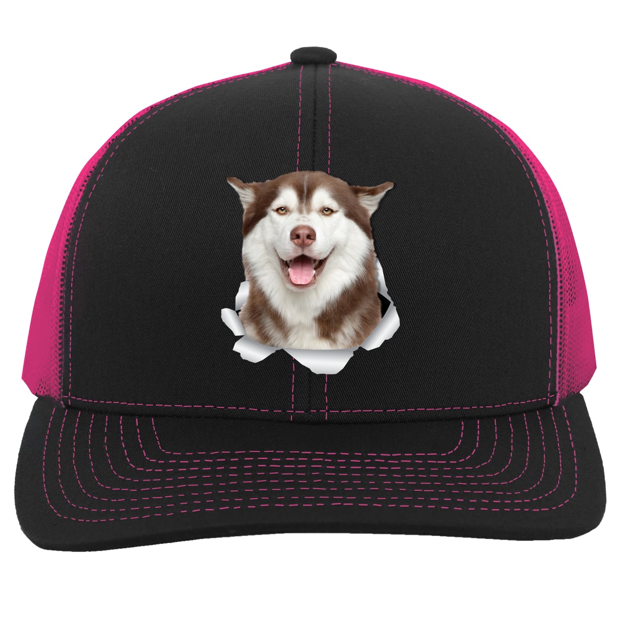 104C Trucker Snap Back - Black/Pink