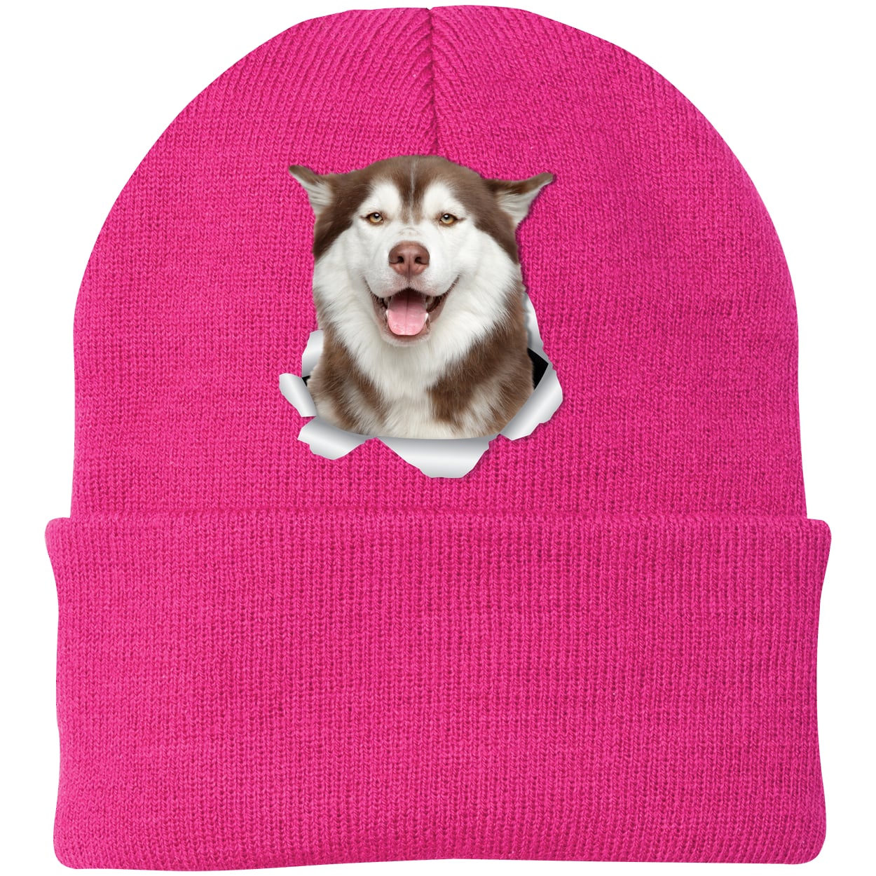 CP90 Port & Company Knit Beanie - Neon Pink