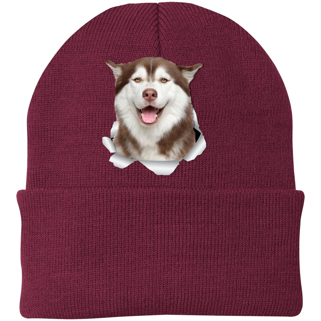 CP90 Port & Company Knit Beanie - Maroon