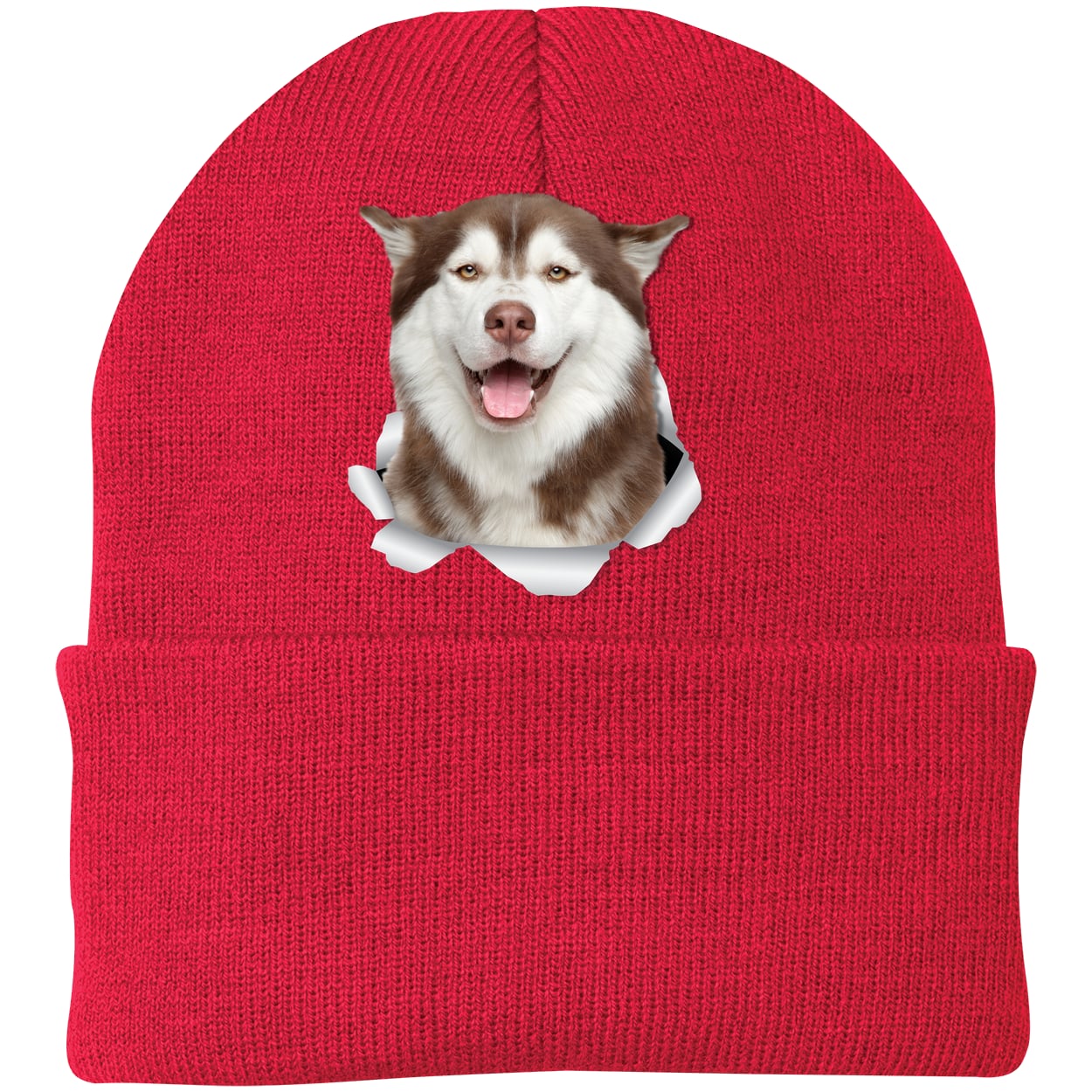 CP90 Port & Company Knit Beanie - Athletic Red