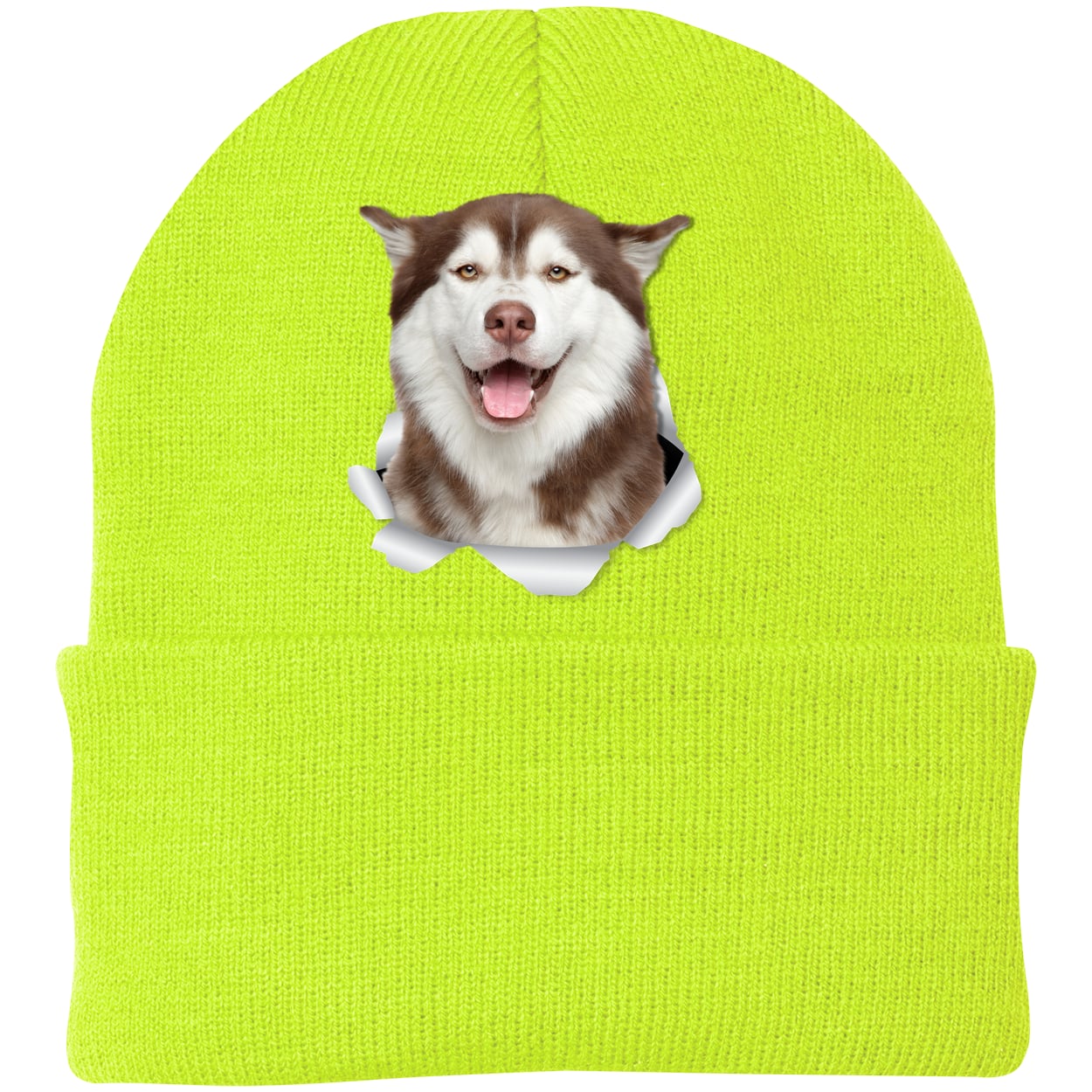 CP90 Port & Company Knit Beanie - Neon Yellow