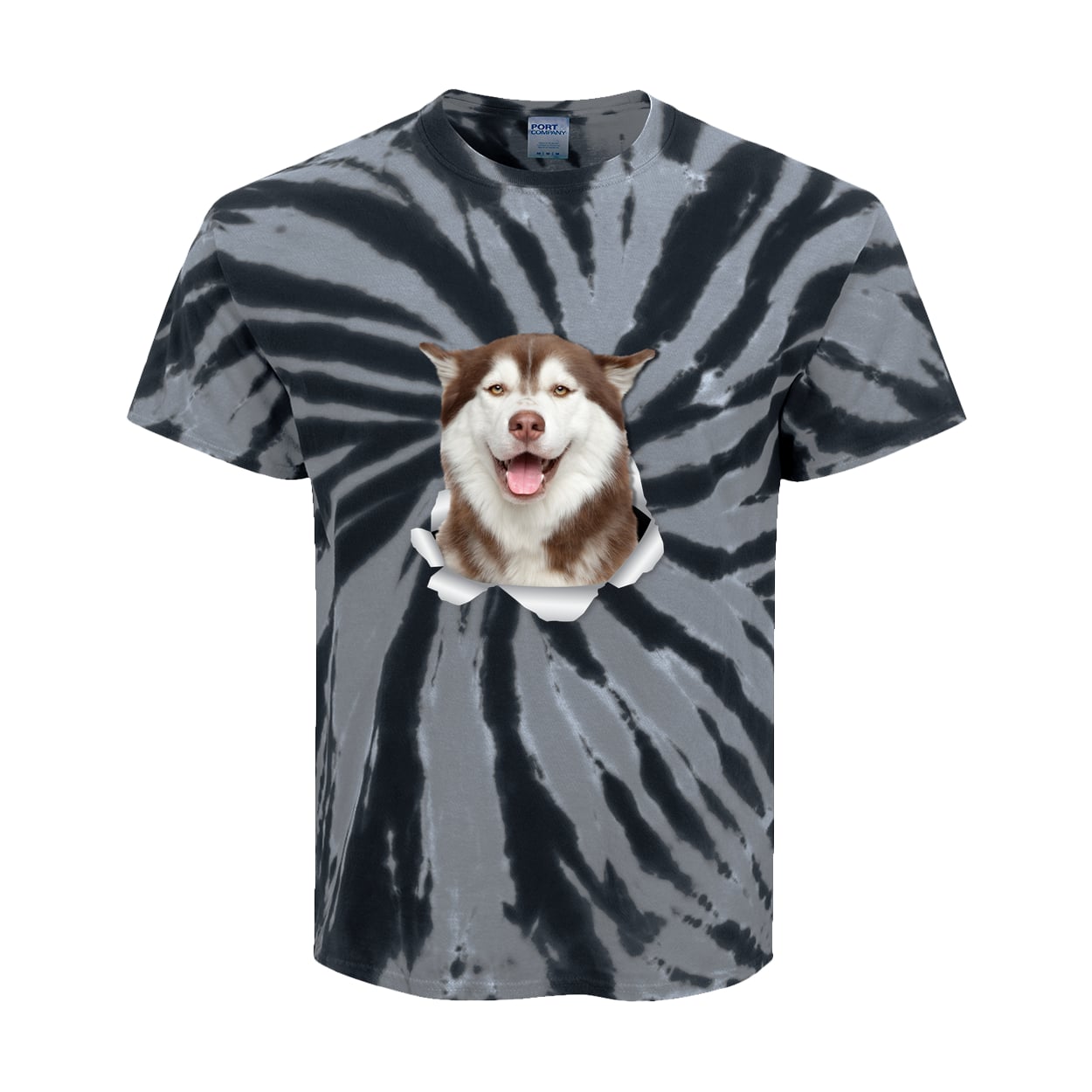 PC147Y Port & Company Kids Tie-Dye Tee - Black