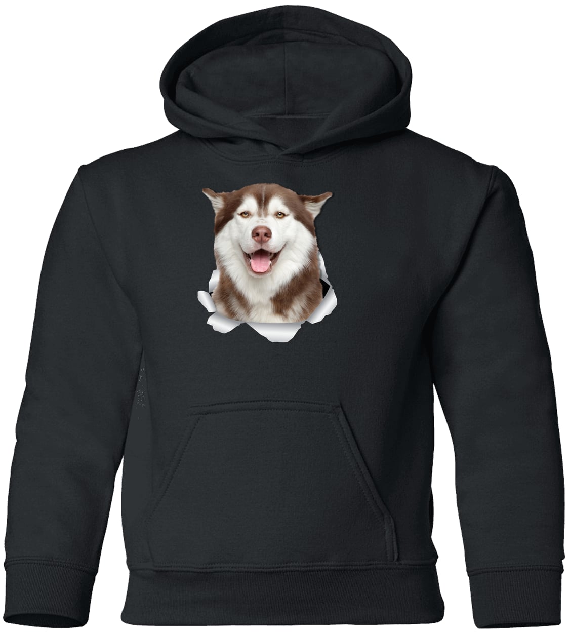 G185B Gildan Youth Pullover Hoodie - Black