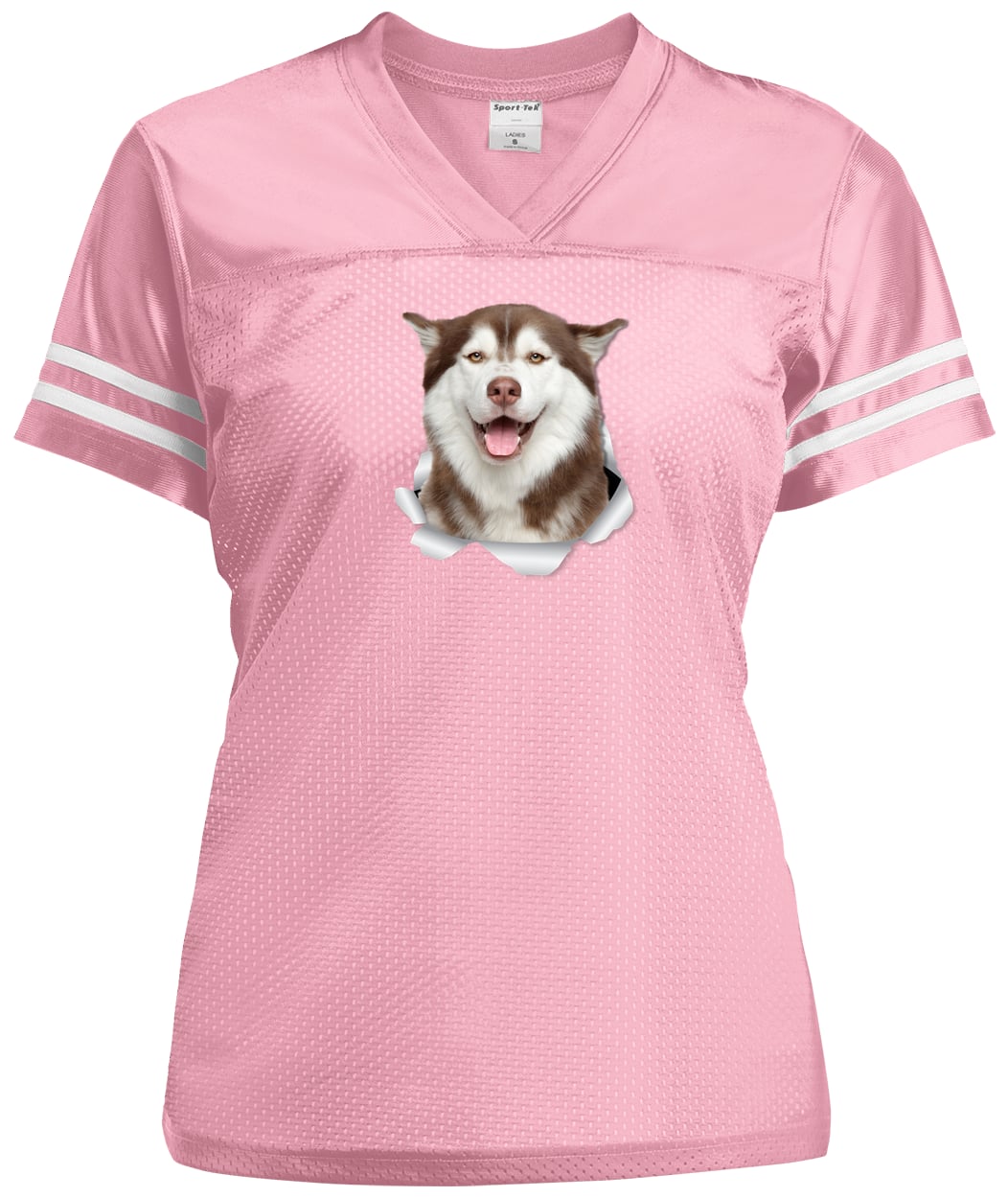 LST307 Sport-Tek Ladies' Replica Jersey - Light Pink/White