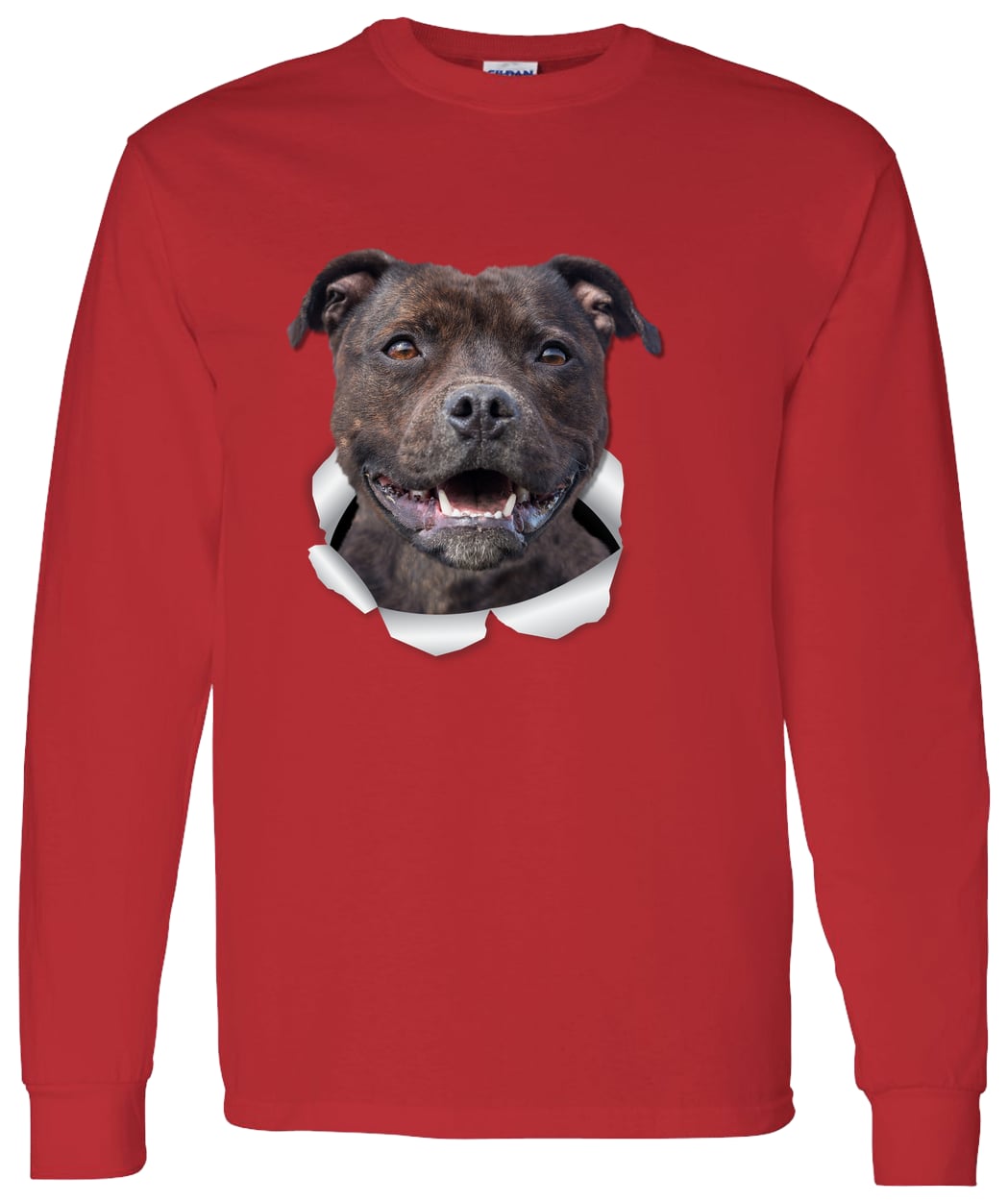 G540 LS T-Shirt 5.3 oz. - Red