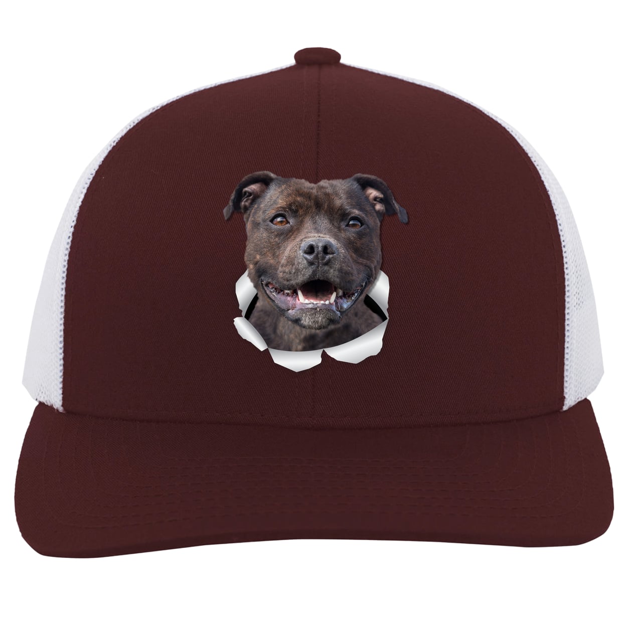 104C Trucker Snap Back - Maroon/White