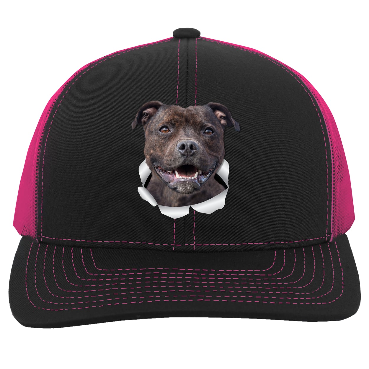 104C Trucker Snap Back - Black/Pink