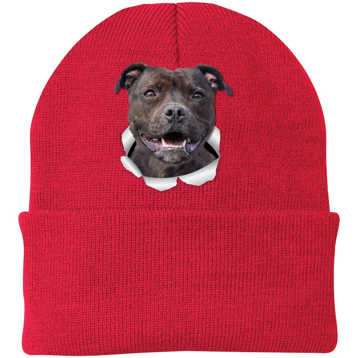 CP90 Port & Company Knit Beanie - Athletic Red