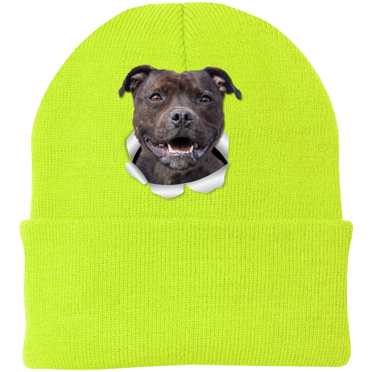 CP90 Port & Company Knit Beanie - Neon Yellow