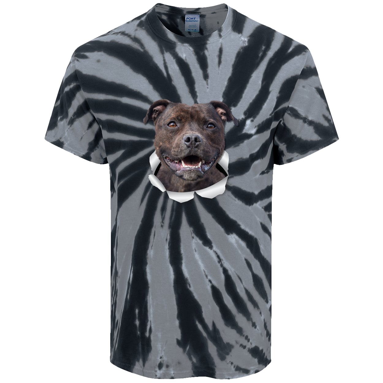 PC147 Port & Company Tie-Dye Tee - Black