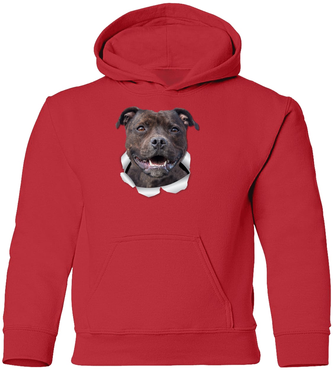 G185B Gildan Youth Pullover Hoodie - Red