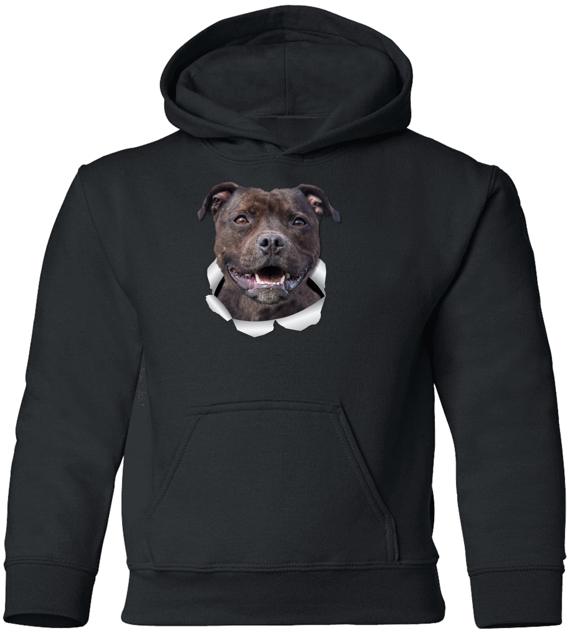 G185B Gildan Youth Pullover Hoodie - Black