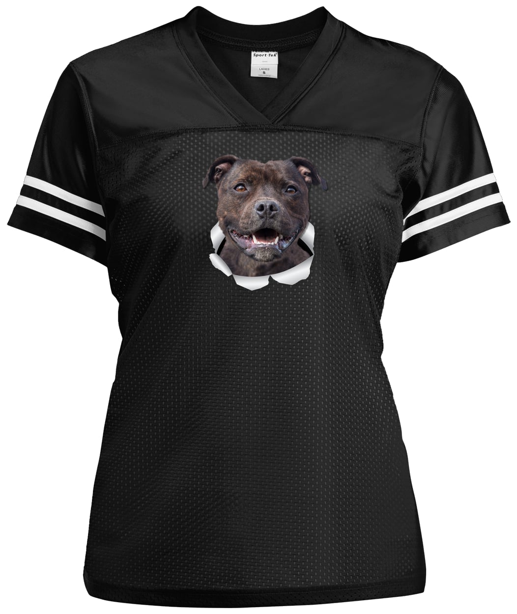 LST307 Sport-Tek Ladies' Replica Jersey - Black/White