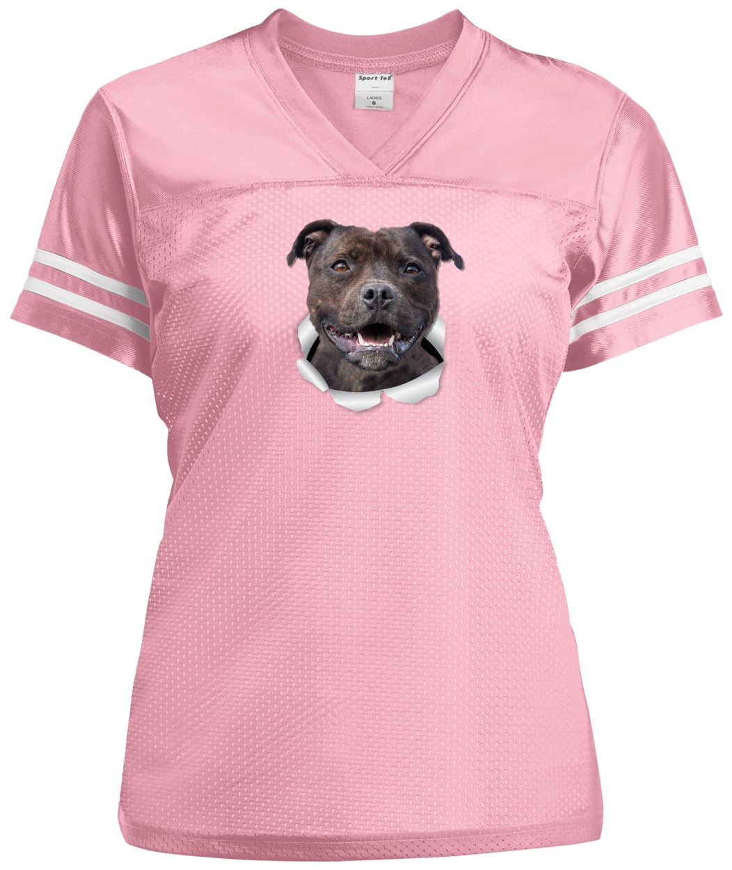 LST307 Sport-Tek Ladies' Replica Jersey - Light Pink/White