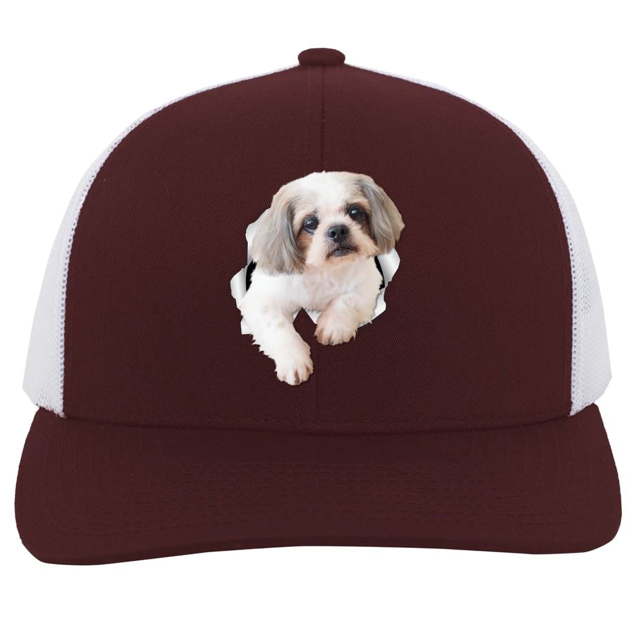 104C Trucker Snap Back - Maroon/White