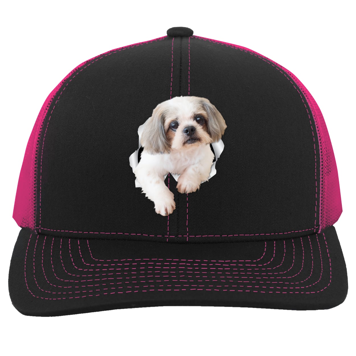 104C Trucker Snap Back - Black/Pink