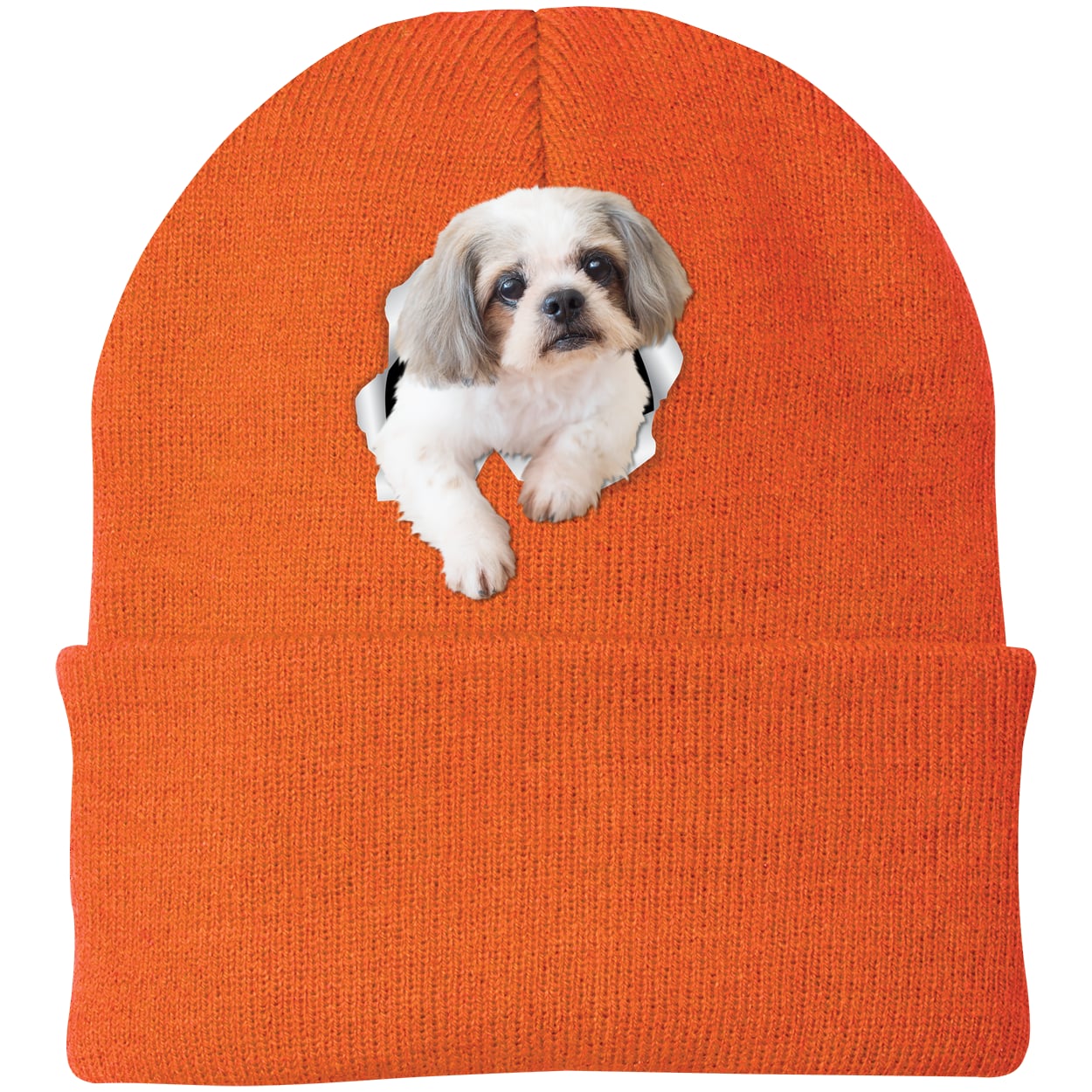 CP90 Port & Company Knit Beanie - Neon Orange