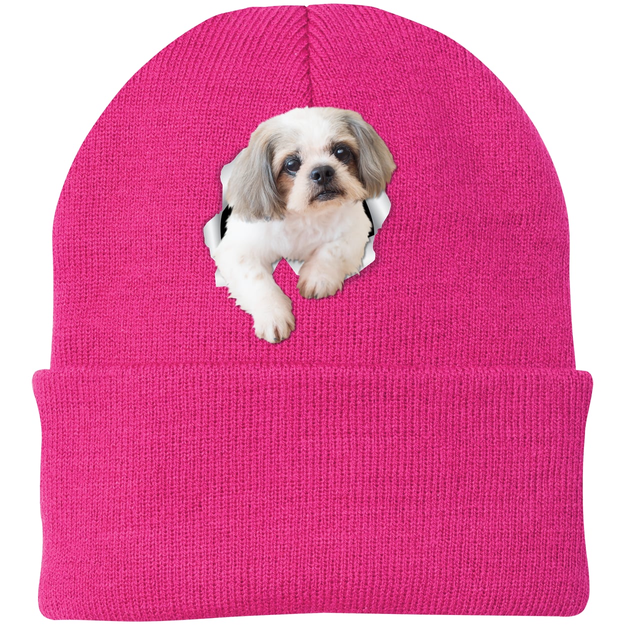 CP90 Port & Company Knit Beanie - Neon Pink