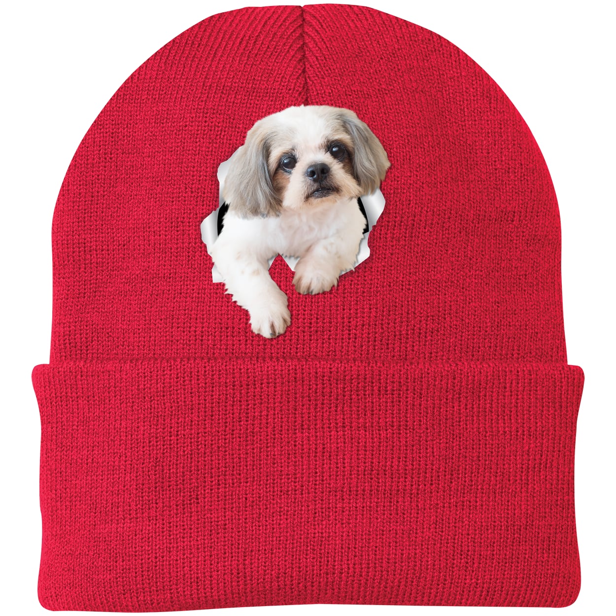 CP90 Port & Company Knit Beanie - Athletic Red