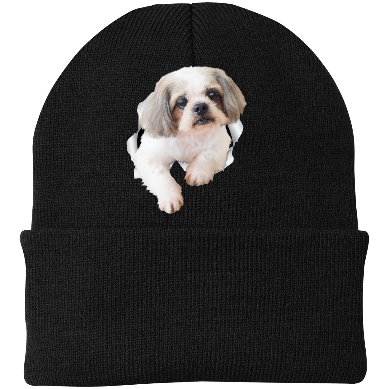 CP90 Port & Company Knit Beanie - Black