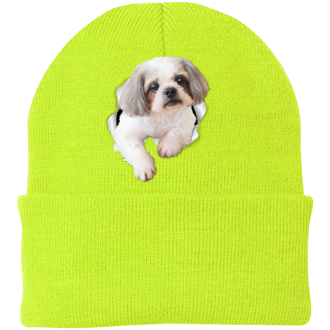 CP90 Port & Company Knit Beanie - Neon Yellow