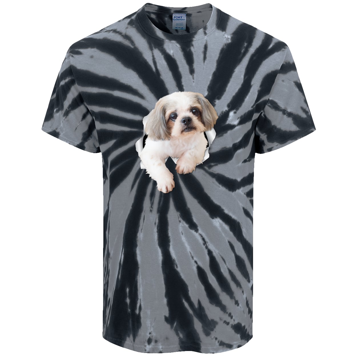 PC147 Port & Company Tie-Dye Tee - Black