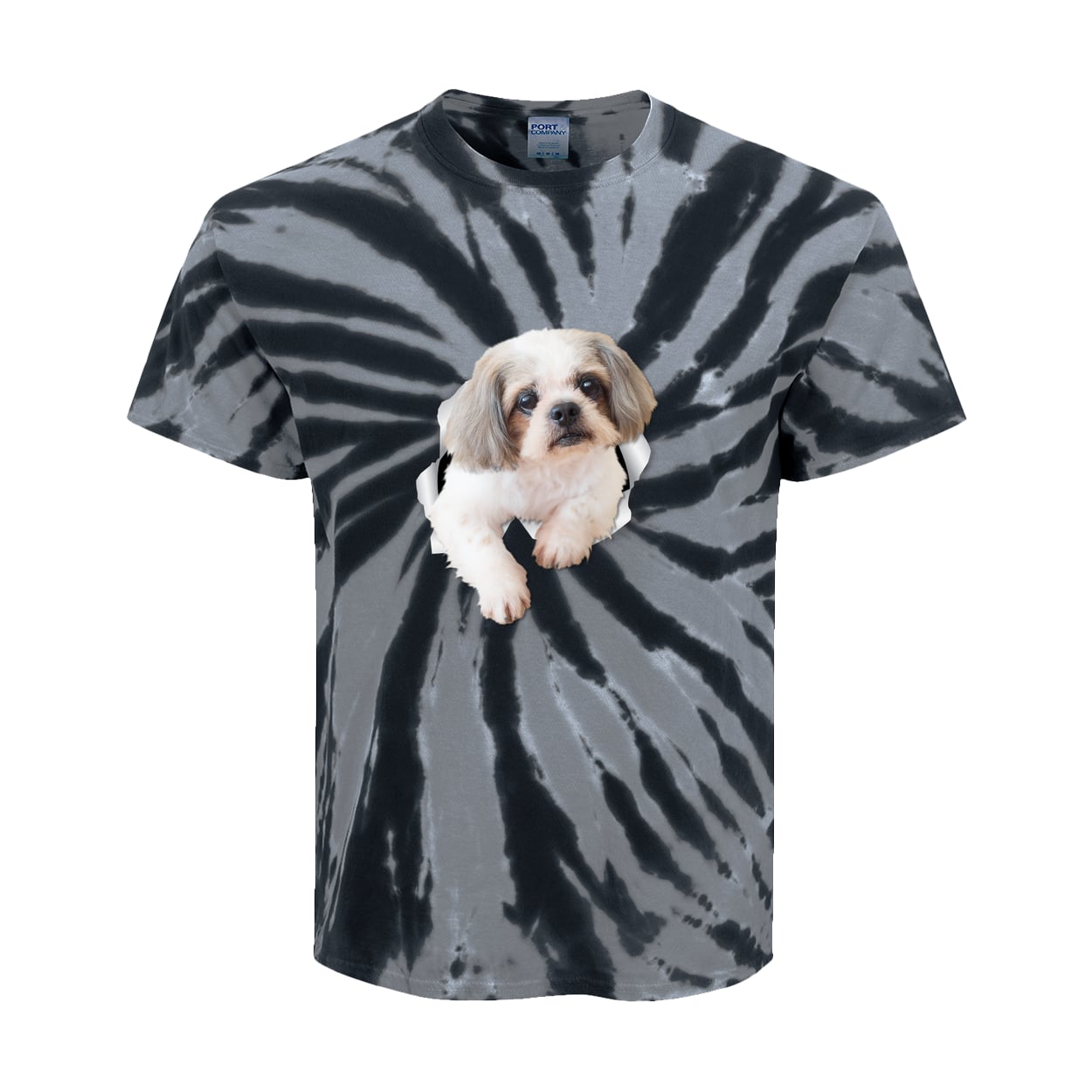 PC147Y Port & Company Kids Tie-Dye Tee - Black