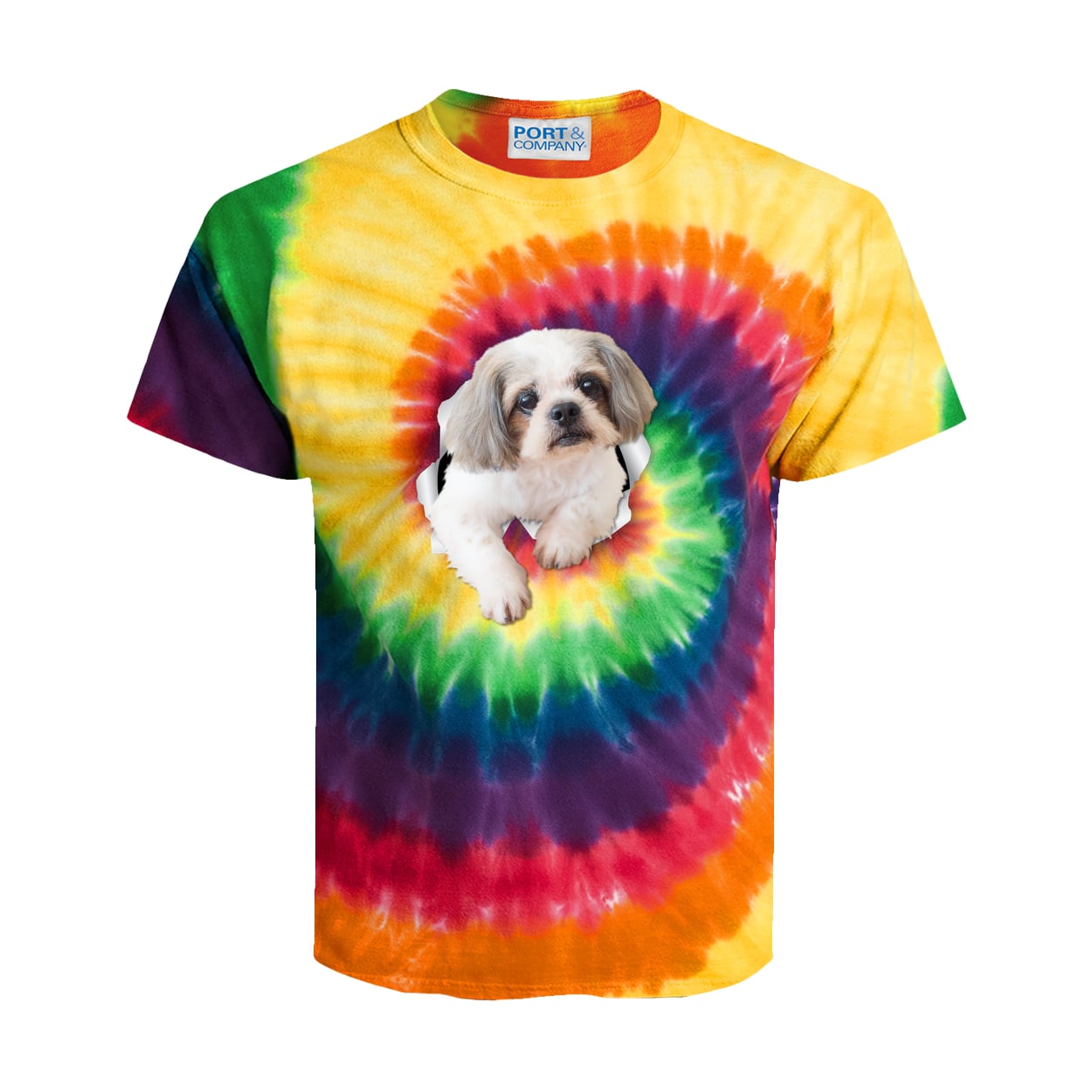 PC147Y Port & Company Kids Tie-Dye Tee - Rainbow