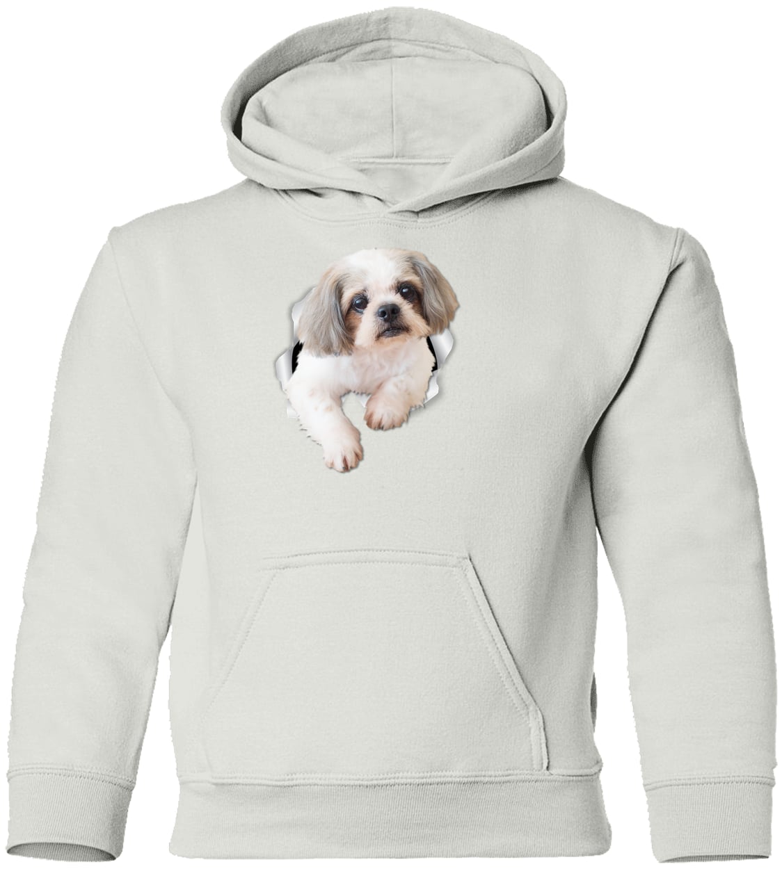 G185B Gildan Youth Pullover Hoodie - White