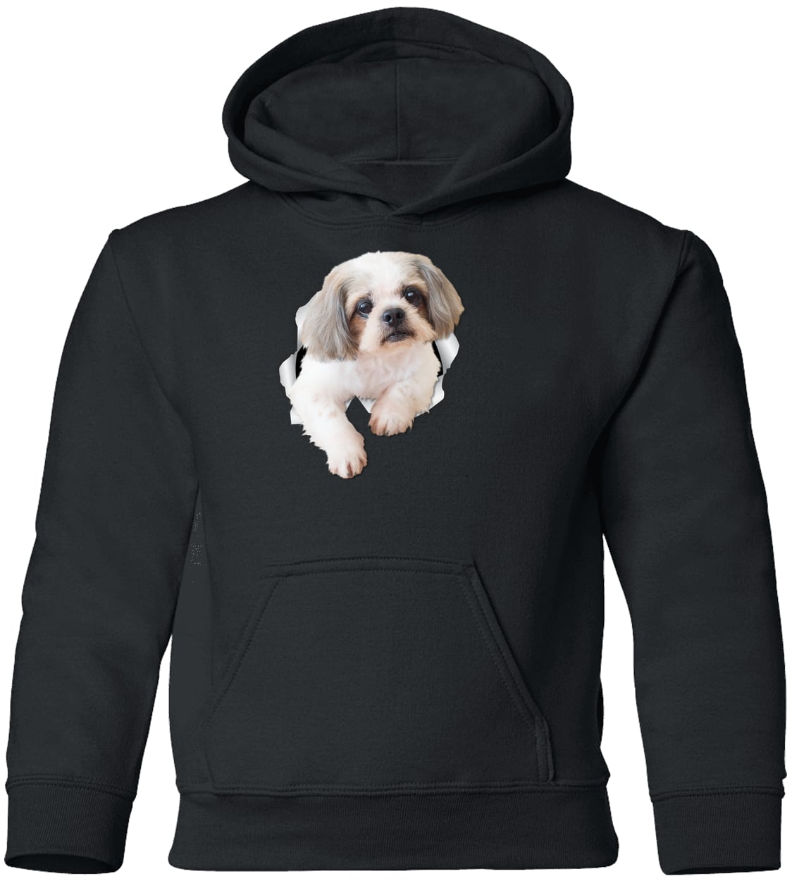 G185B Gildan Youth Pullover Hoodie - Black