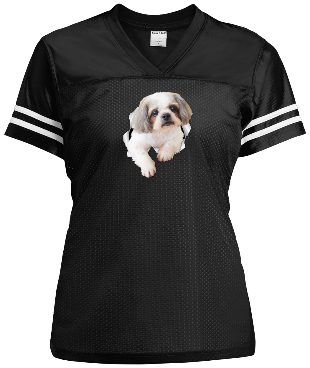 LST307 Sport-Tek Ladies' Replica Jersey - Black/White