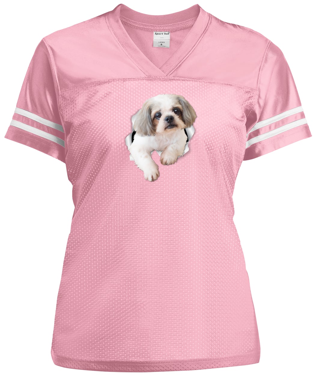 LST307 Sport-Tek Ladies' Replica Jersey - Light Pink/White