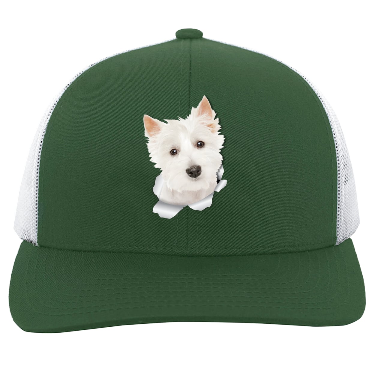 104C Trucker Snap Back - Dark Green/White