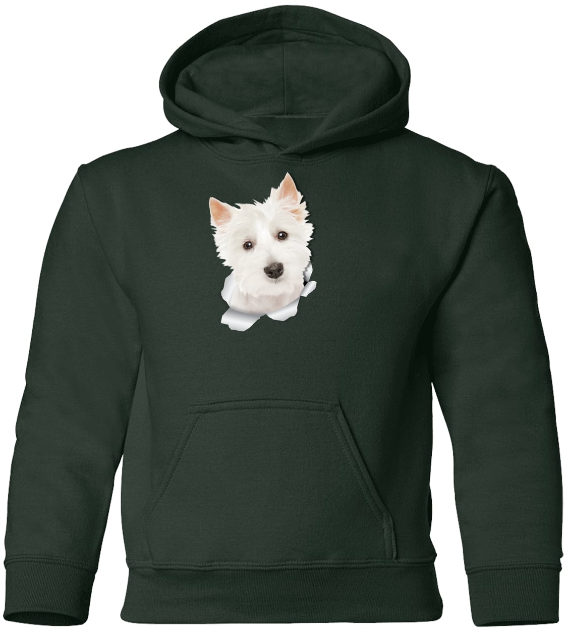 G185B Gildan Youth Pullover Hoodie - Forest Green