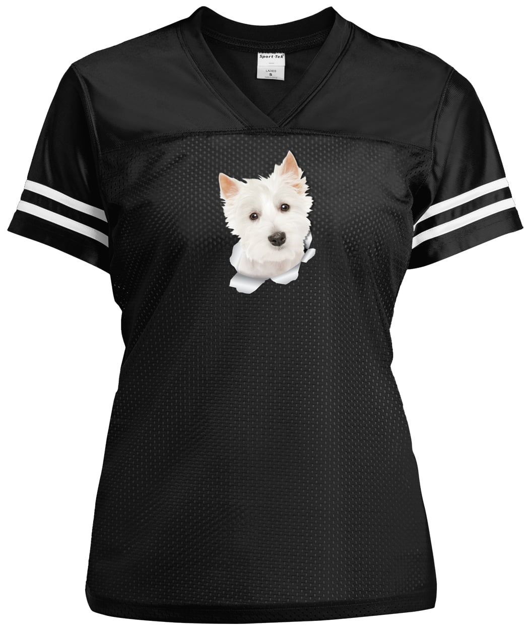 LST307 Sport-Tek Ladies' Replica Jersey - Black/White