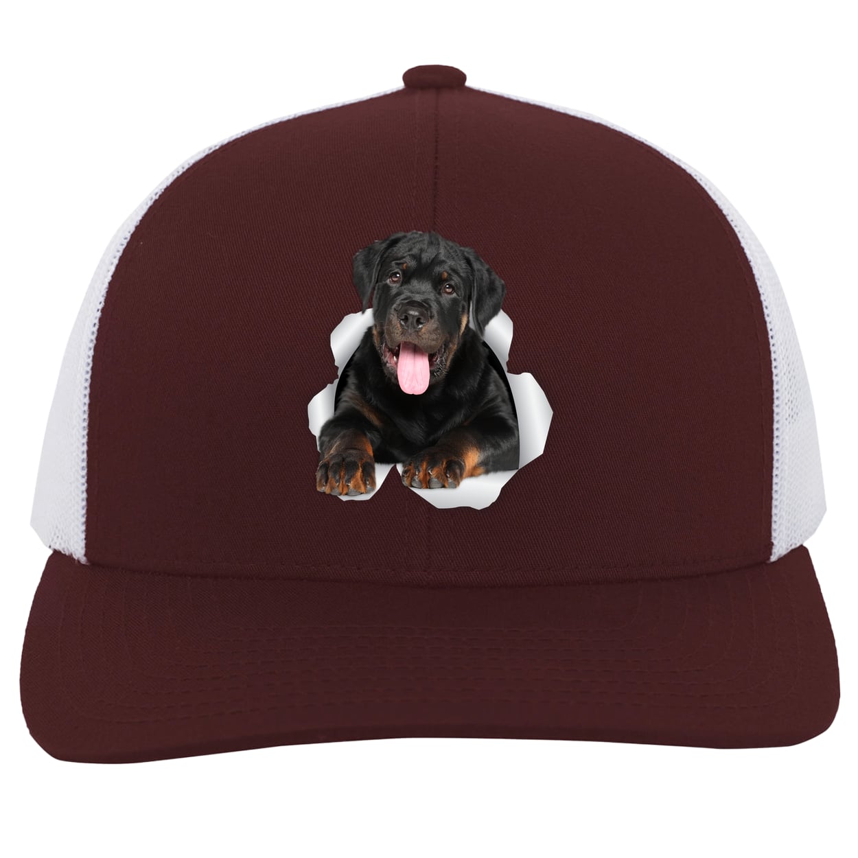 104C Trucker Snap Back - Maroon/White