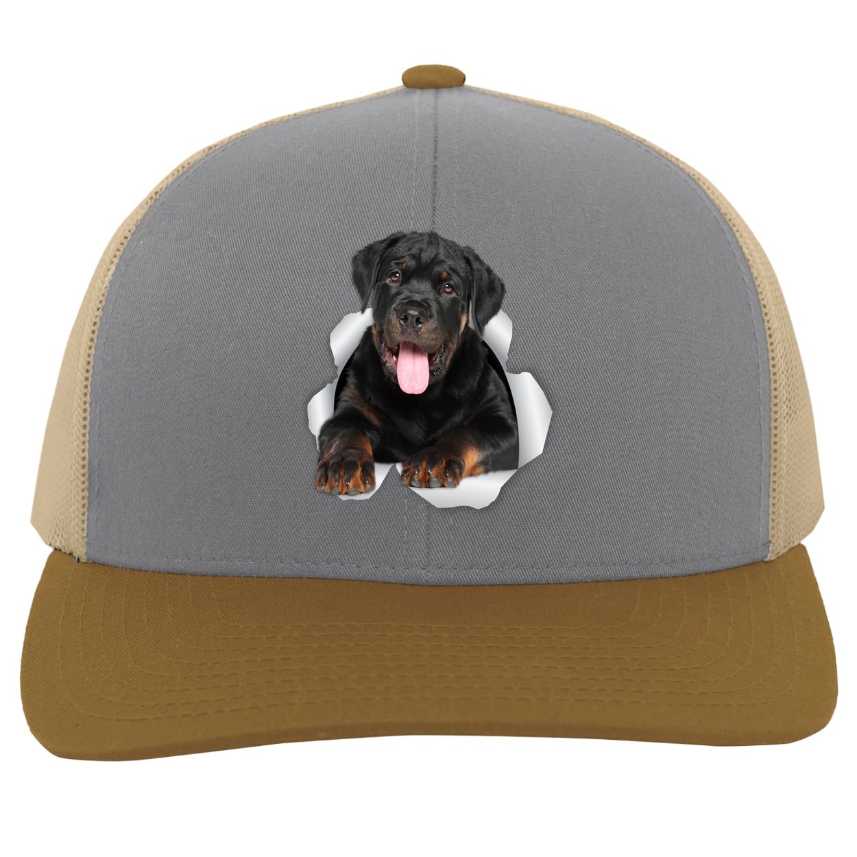 104C Trucker Snap Back - Heather/Beige/Amber
