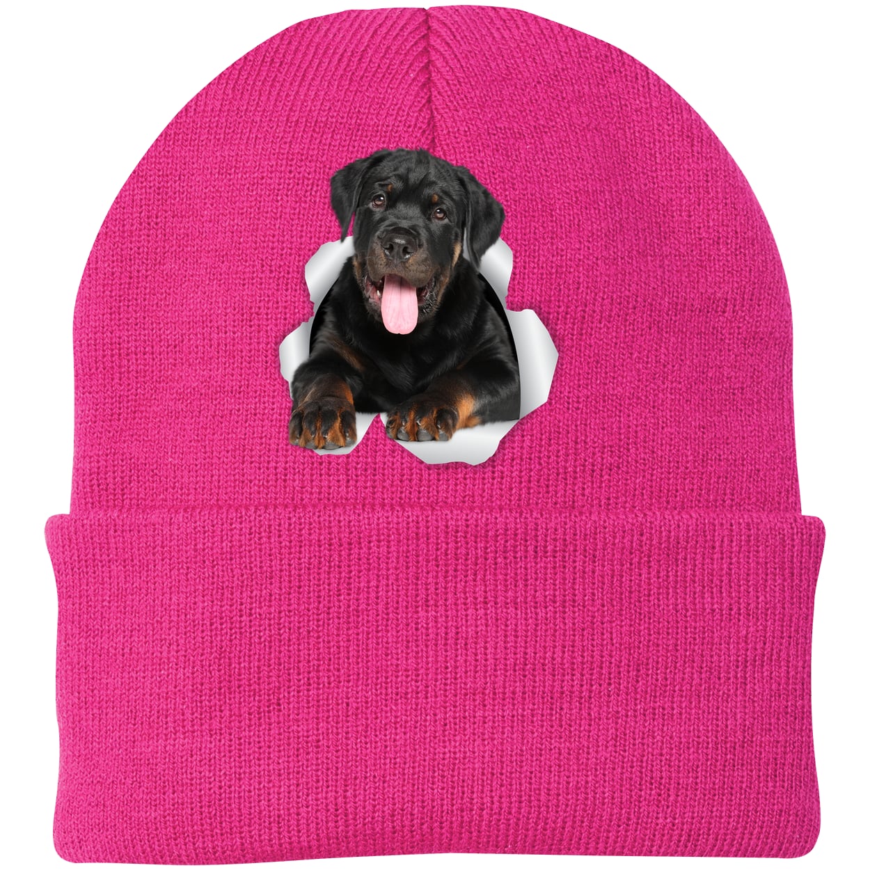 CP90 Port & Company Knit Beanie - Neon Pink