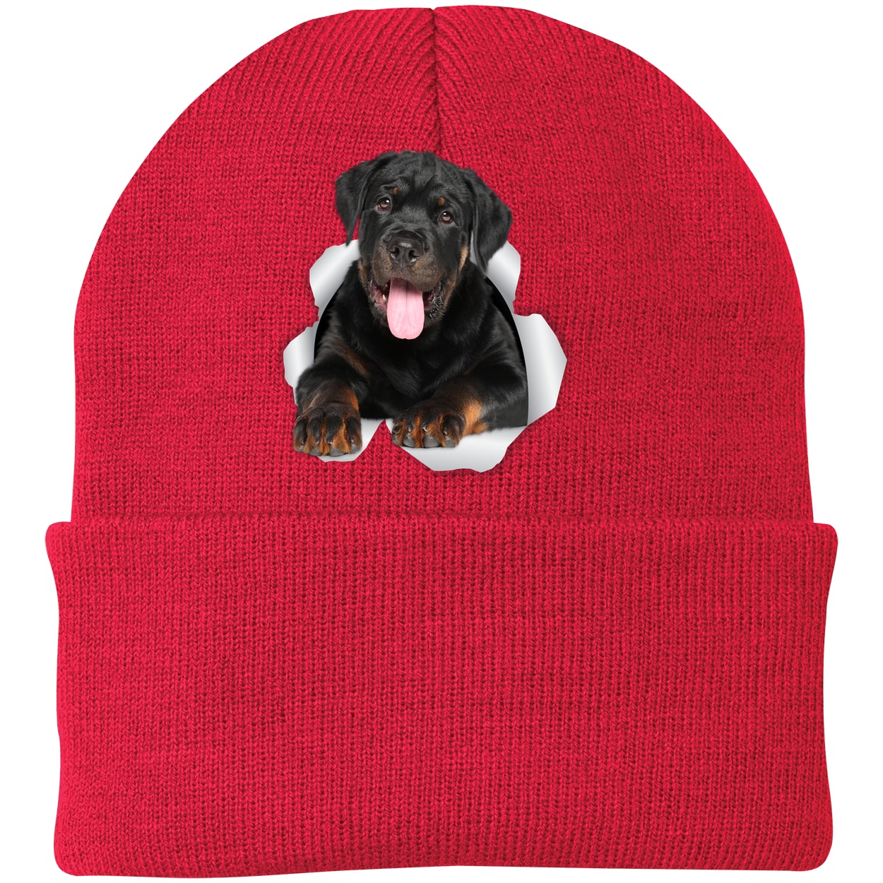 CP90 Port & Company Knit Beanie - Athletic Red