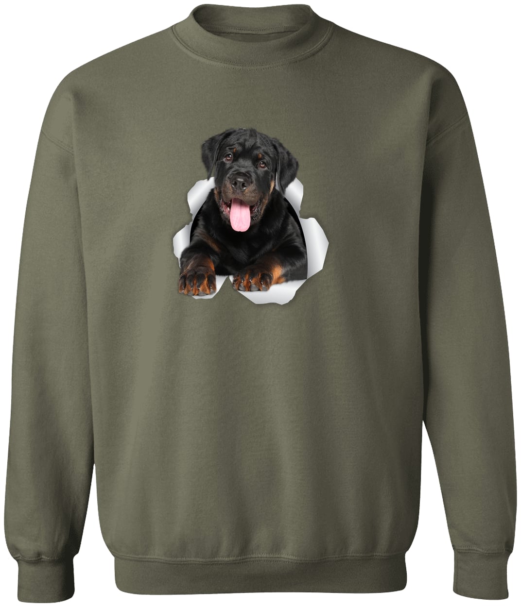 G180 Gildan Crewneck Pullover Sweatshirt - Military Green