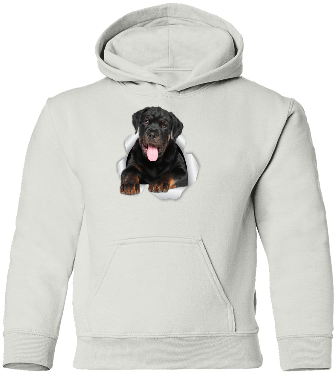 G185B Gildan Youth Pullover Hoodie - White