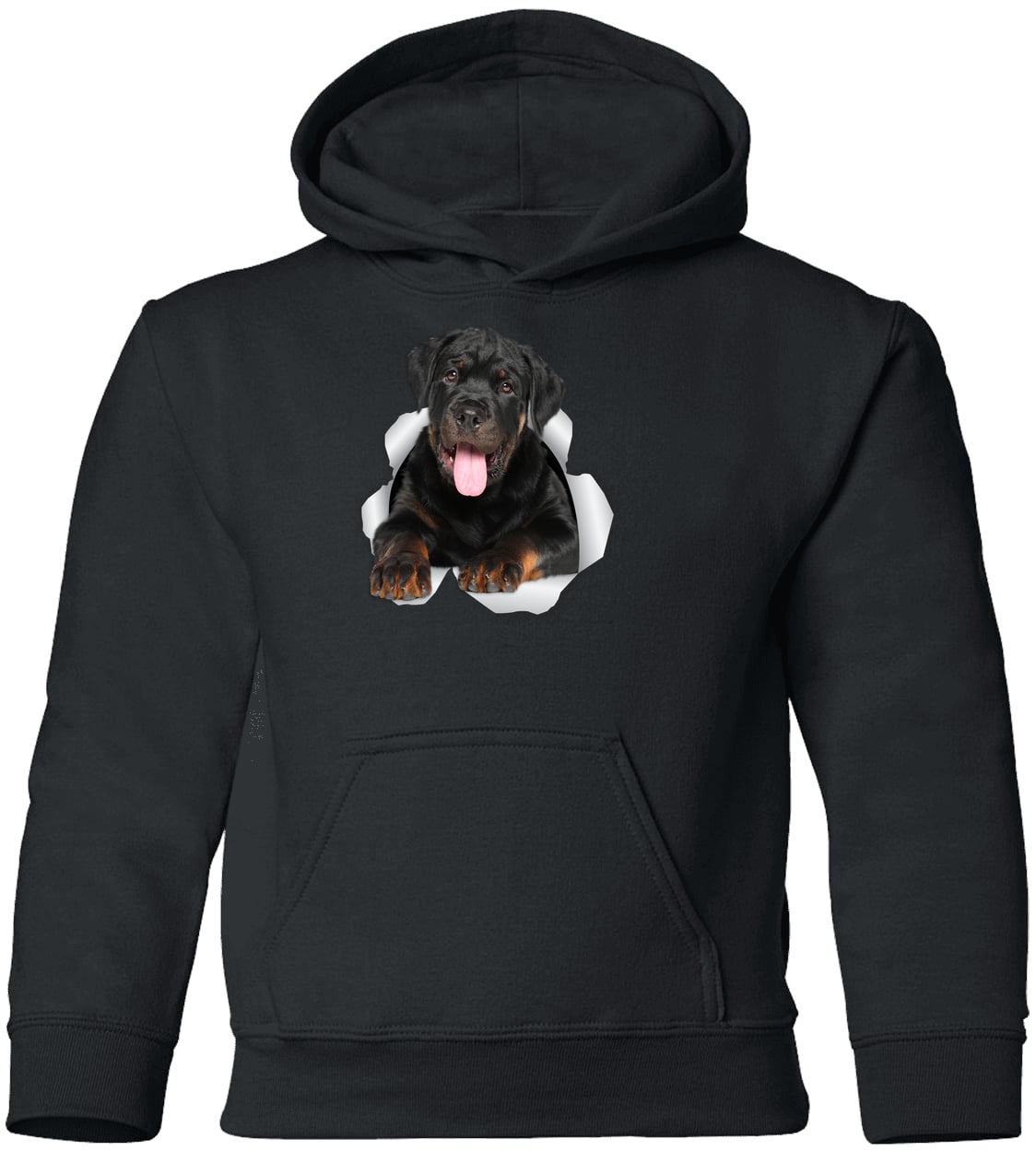 G185B Gildan Youth Pullover Hoodie - Black