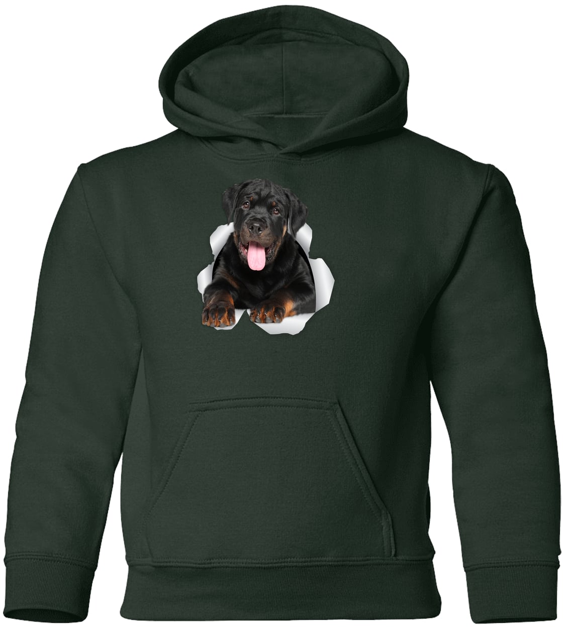 G185B Gildan Youth Pullover Hoodie - Forest Green