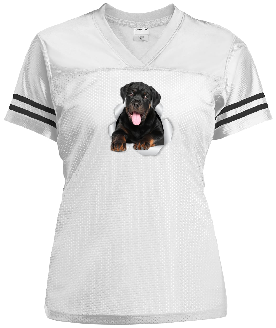 LST307 Sport-Tek Ladies' Replica Jersey - White/Black
