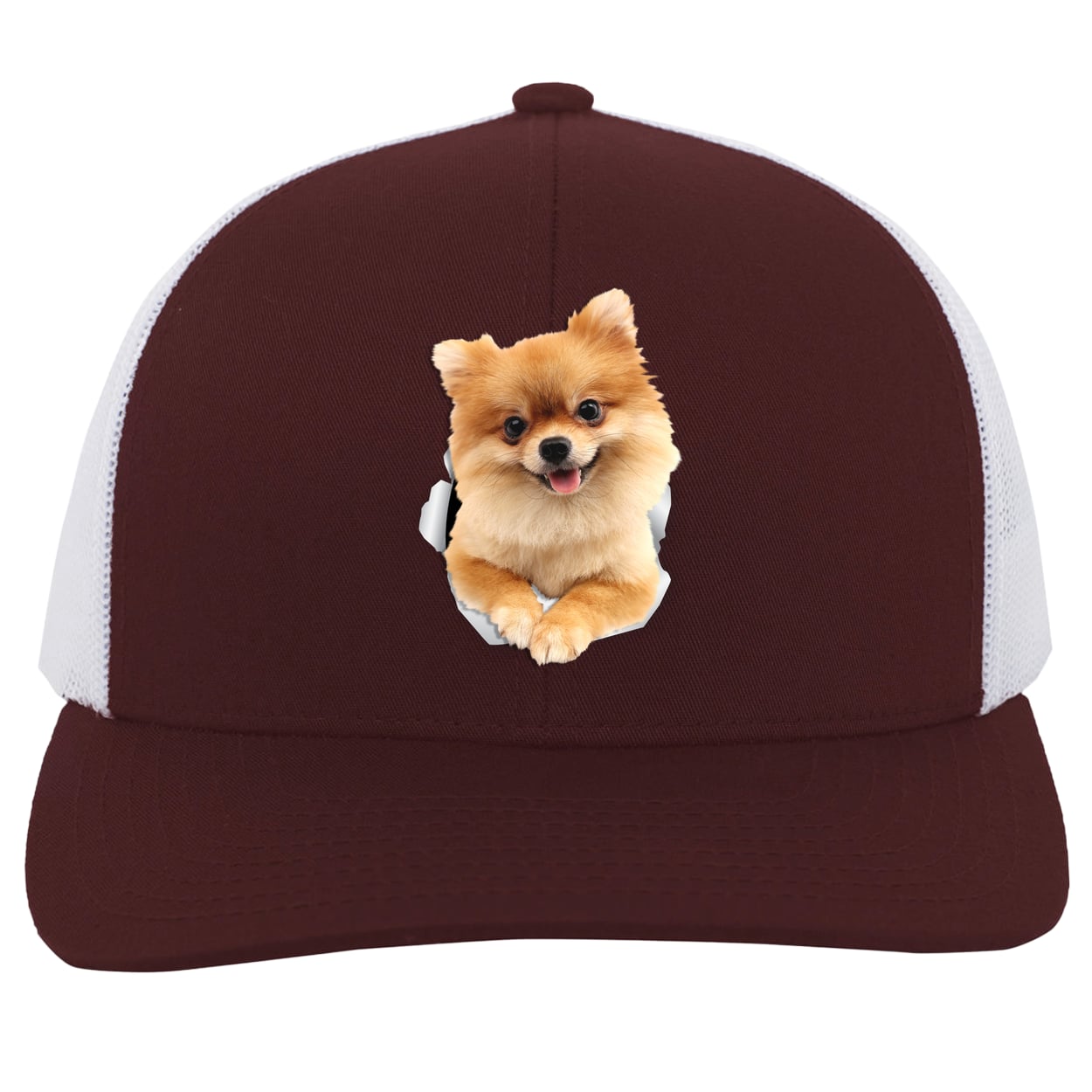 104C Trucker Snap Back - Maroon/White