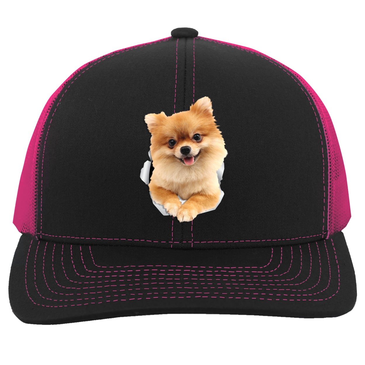 104C Trucker Snap Back - Black/Pink