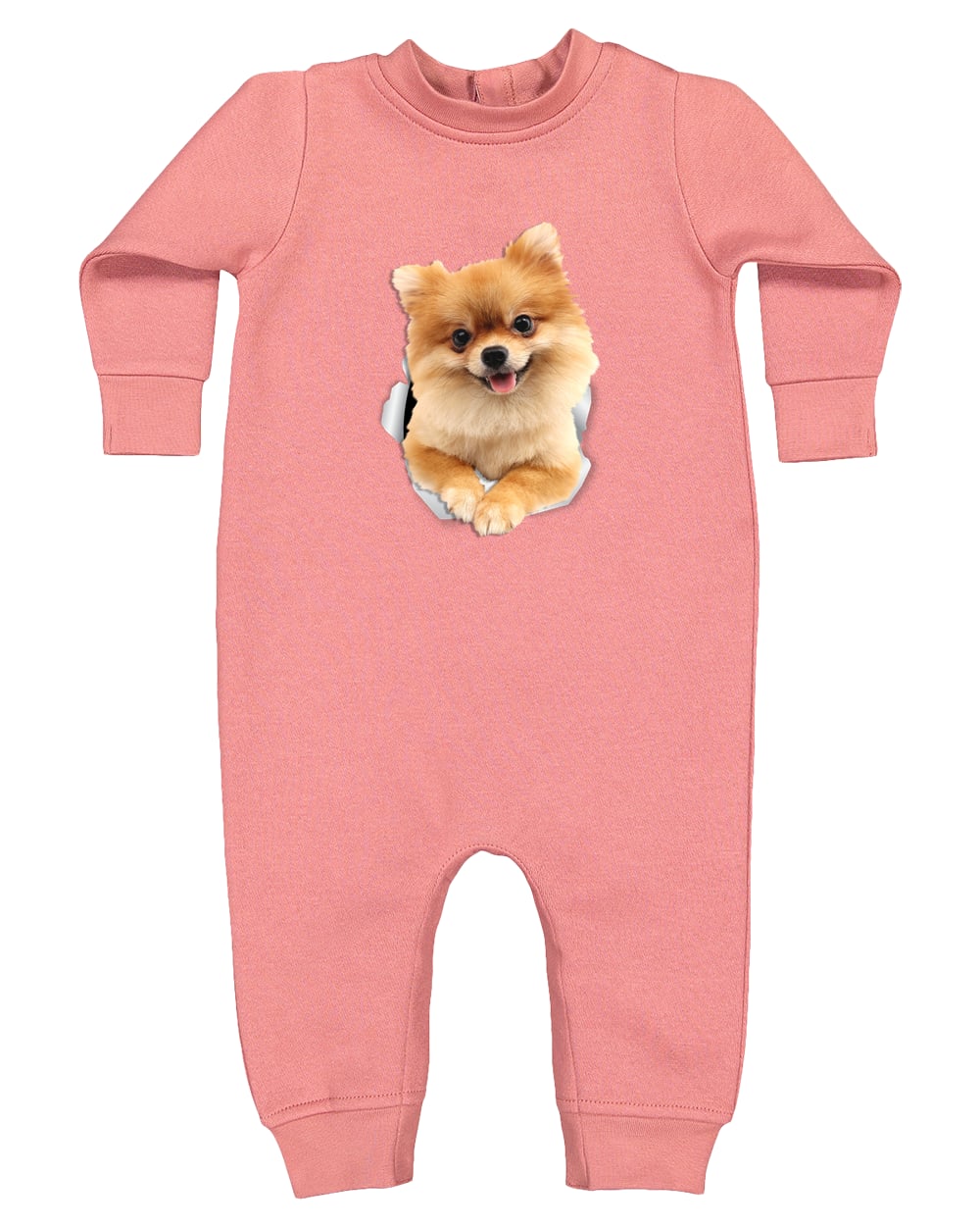 4447 Rabbit Skins Infant Fleece One-Piece Bodysuit - Mauvelous